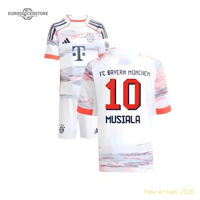 Premium-grade 2025-2026 Bayern Munich Away Mini Kit (musiala 10)