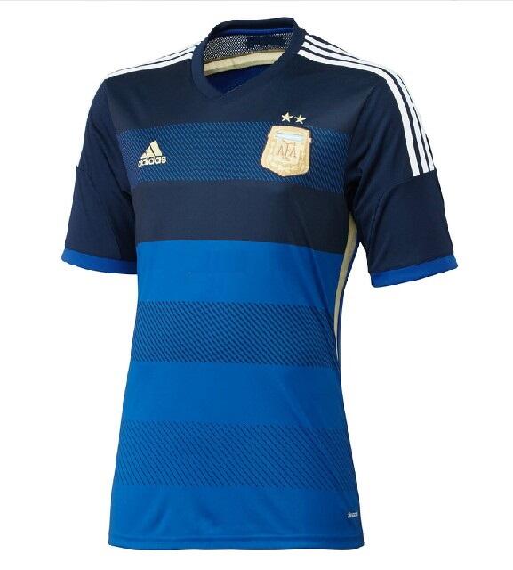 Professional Grade 2014 Argentina Away Blue Soccer Jersey ShirtPlayer