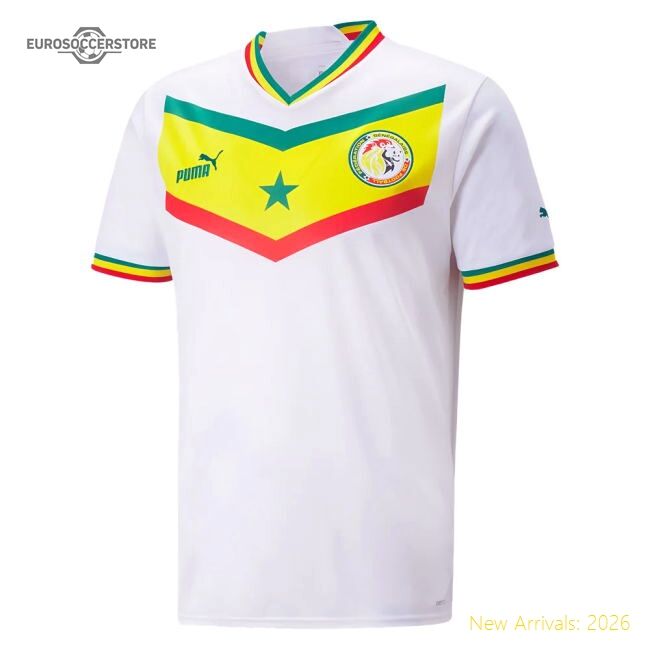 Senegal Sarr 20222023 Home Shirt  Elite Sleek Retro Quickdry