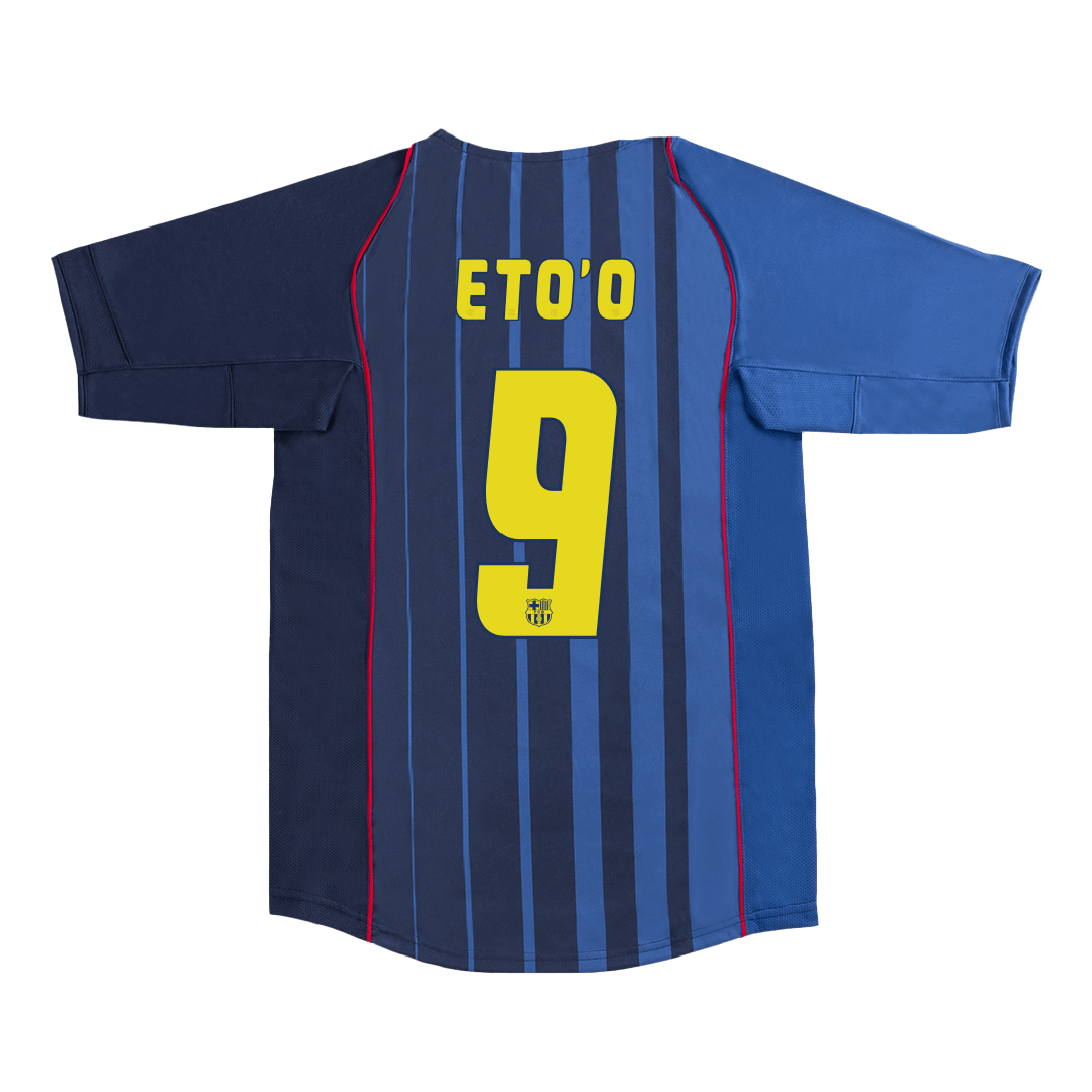 Retro ETO'O #9 2004/05 Barcelona Away  Soccer Jersey Authentic Kit