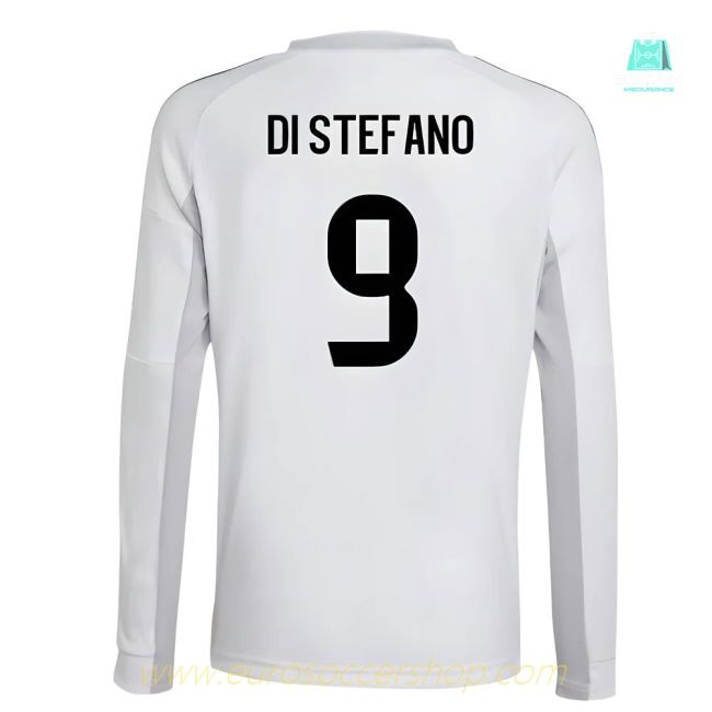 2025-2026 Real Madrid Long Sleeve Home Shirt (Kids) (Di Stefano 9)