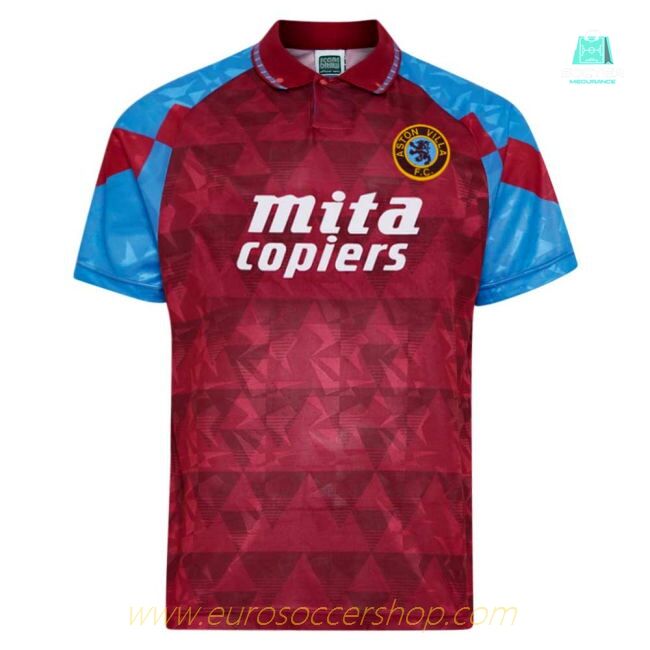 Score Draw Aston Villa 1990 Retro Football Shirt