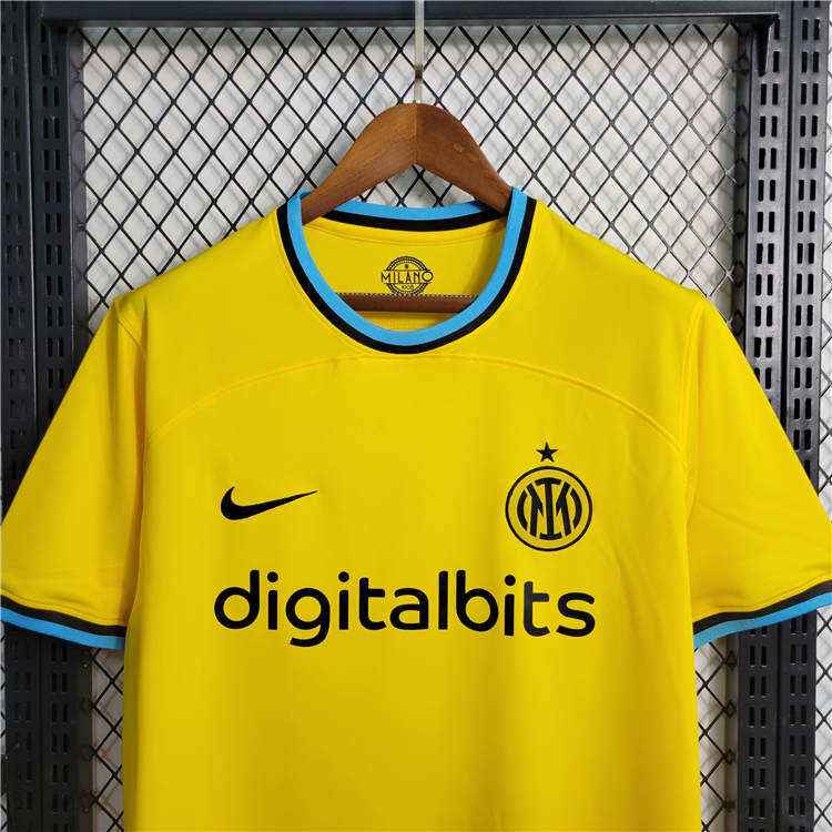 2223 Inter Milan Third Yellow Soccer Jersey Football Shirt - Official