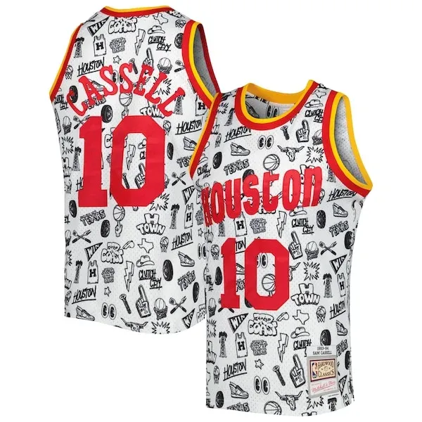Sam Cassell HOU Swingman Jersey - vintage high-quality - White