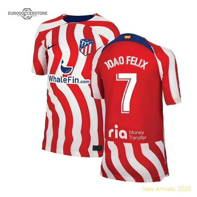 Authentic Home Atletico Madrid Joao Felix Jersey 2022-2023 Lightweight