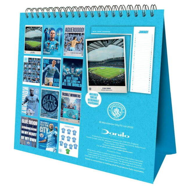 Manchester City FC Desktop Calendar 2026