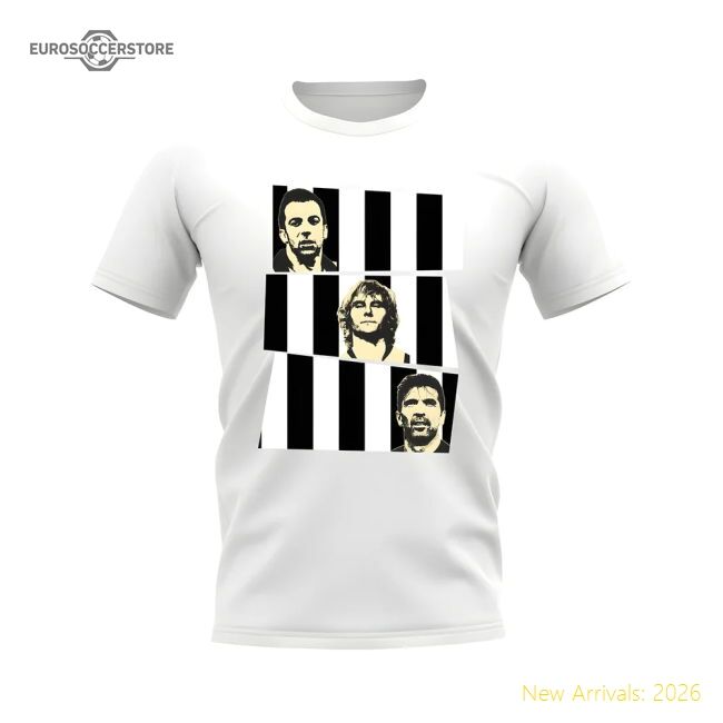 High-quality Del Piero Nedved Buffon Old Lady Trio Fan T-shirt (white)