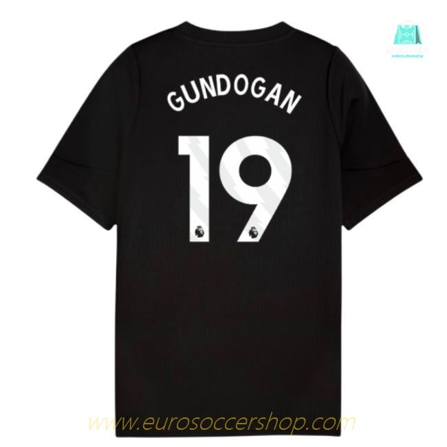 2025-2026 Man City Training Jersey (Black) - Kids (Gundogan 19)