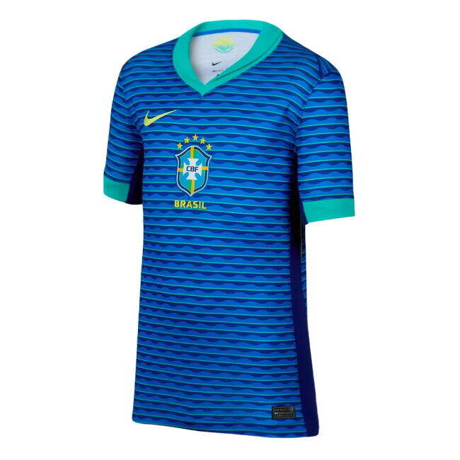 Match Replica Brazil Away Fan Jersey (Kids)