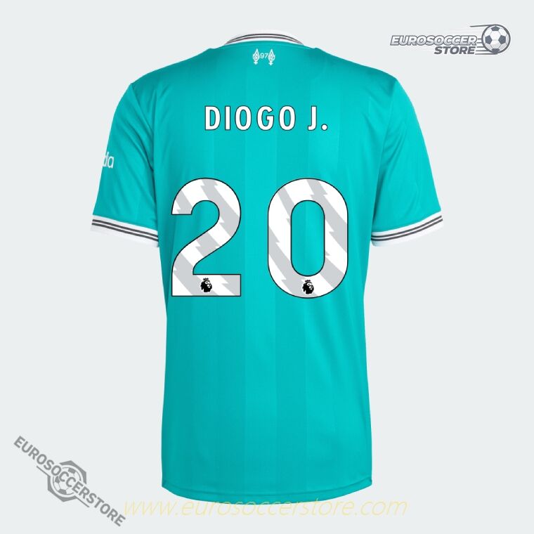 Liverpool's 25-26 Third Jersey, featuring DIOGO J. with the number 20.