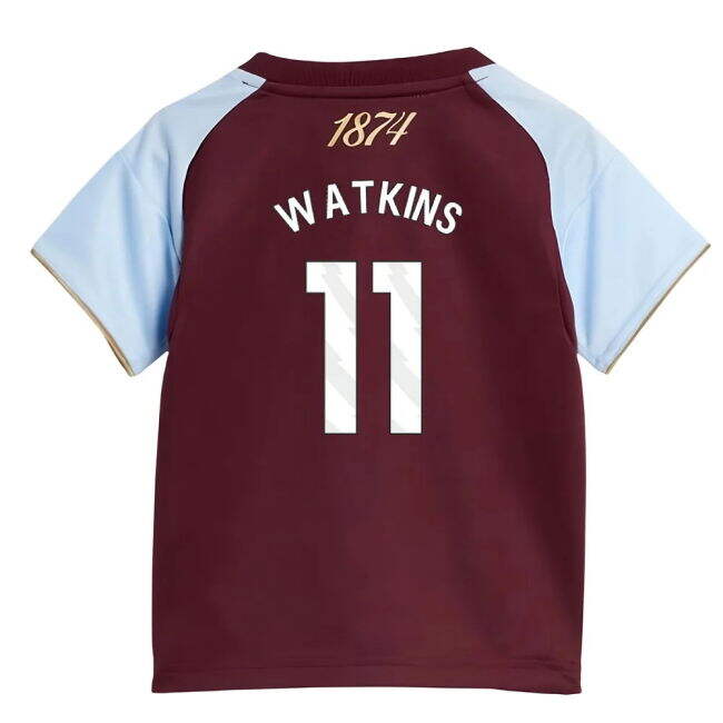 Enthusiastic Football Aston Villa Home Baby Kit Watkins #11 Pro Se...