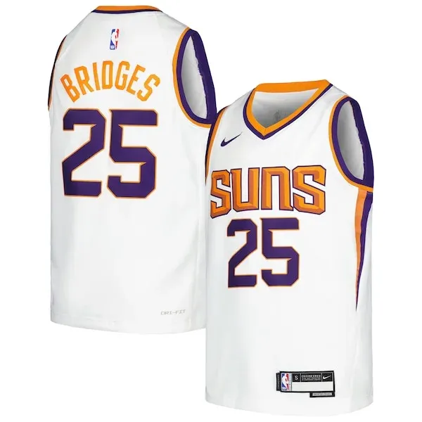 Mikal Bridges PHX Swingman Jersey - contemporary Basketball - White #2