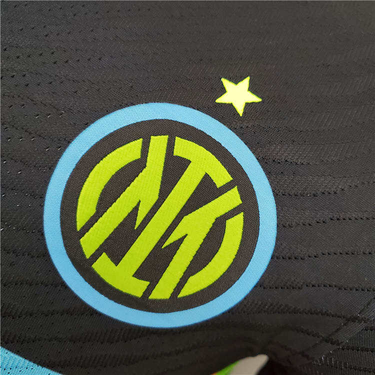 Inter Milan 21-22 Third Black Long Sleeve Soccer Jersey Football