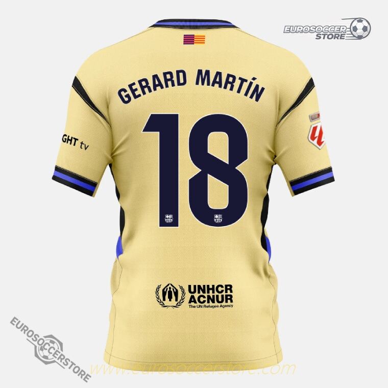 GERARD MARTÍN's 18 Barcelona Away Kobe Bryant-themed Jersey for the 25-26 season (Player Version)