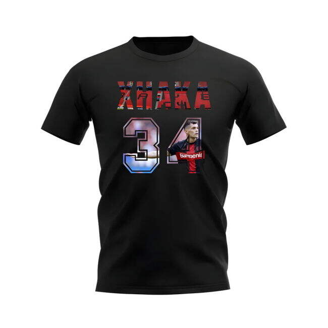 T-Shirt for Granit Xhaka Name And Number Bayer Leverkusen fans (Adult