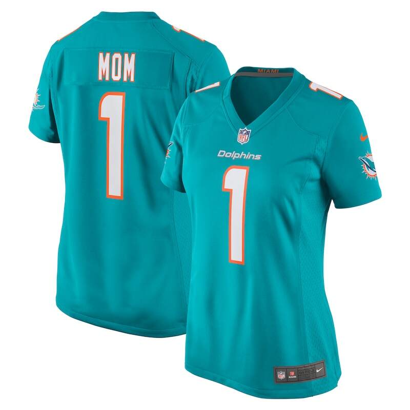 None Number 1 Mom Miami Dolphins Timeless Replica Jersey Football Appa