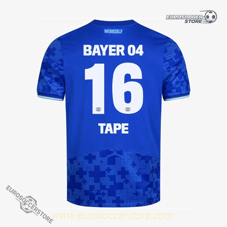 Bayer 04 Leverkusen TAPE 16 Third Football Jersey for the 25-26 Season.