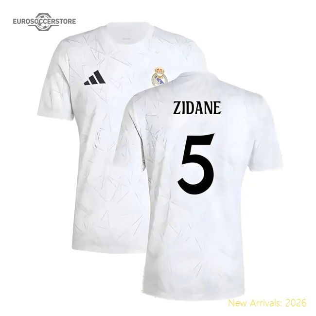 High-quality 2024-2025 Real Madrid Pre-match Shirt (white) (zidane 5)