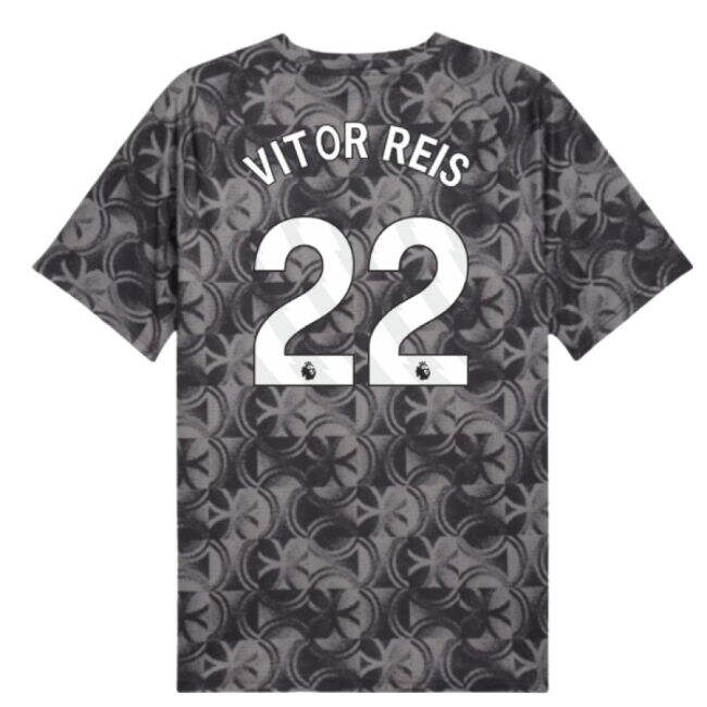 True Football Man City Warm Up Jersey Black Vitor Reis #22 Ultra C...