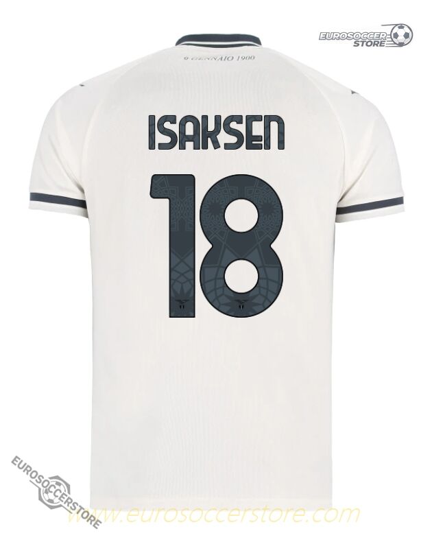 Lazio 25-26 Season Away Jersey with ISAKSEN 18 Printing