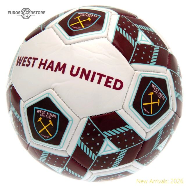 Official West Ham United Fc Hex Size 3 Football - Premium Quality
