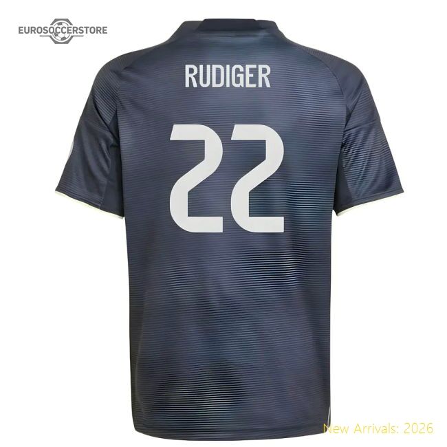 Match-ready Away Real Madrid Rudiger Jersey 2025-2026 Lightweight
