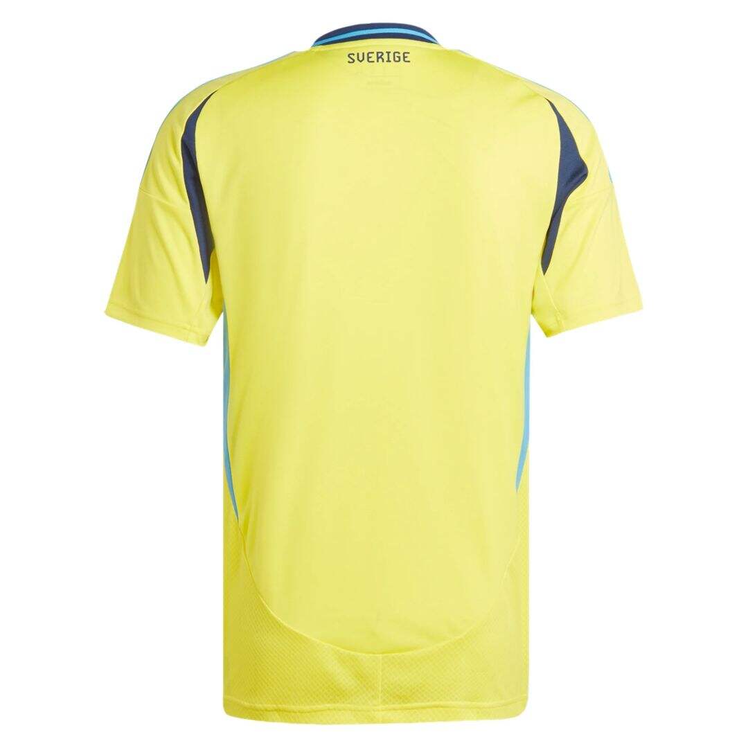 Moisture Wicking Sweden 2024 Home Yellow Football Shirt