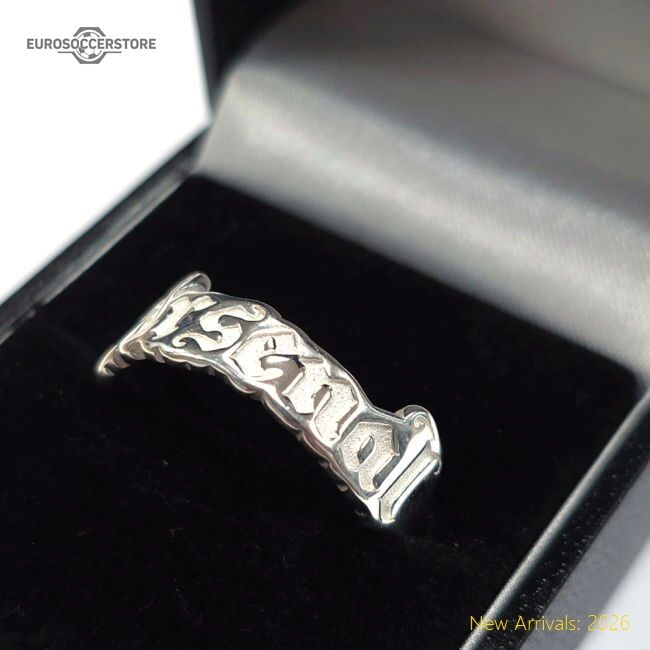 Authentic Arsenal Fc Sterling Silver Text Ring - S - Premium Quality