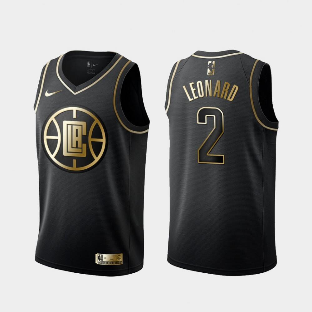 Authentic Kawhi Leonard2 Black Jersey - Golden Edition - Basketball Fan Gear
