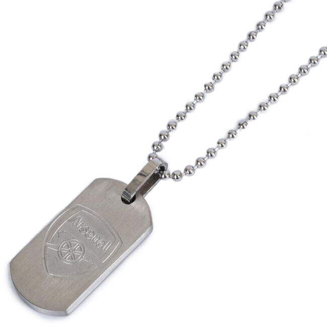 Arsenal FC Matt Finish Dog Tag & Chain - fan gear