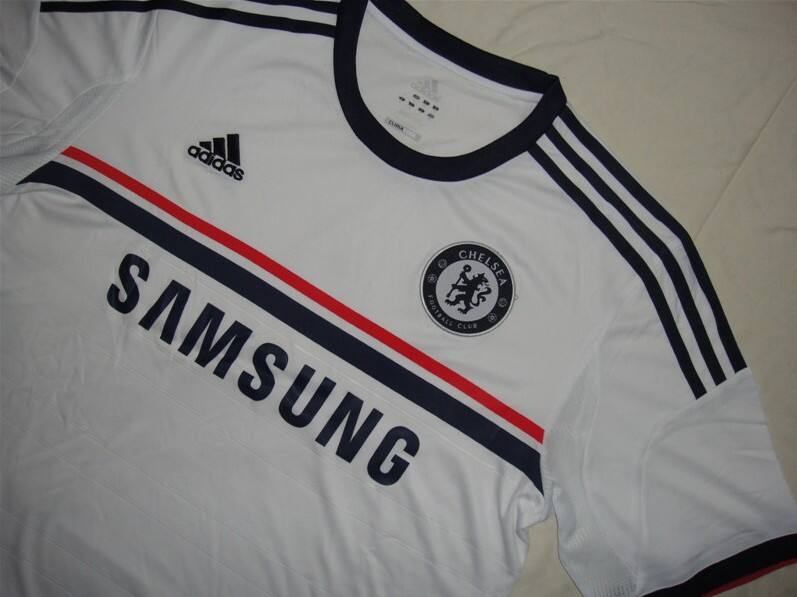 13-14 Chelsea White Away Soccer Jersey Shirt - Official Replica 1237