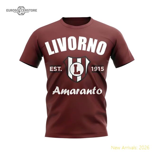 Livorno Established Football Supporter Tee (maroon) - Supporter Edition
