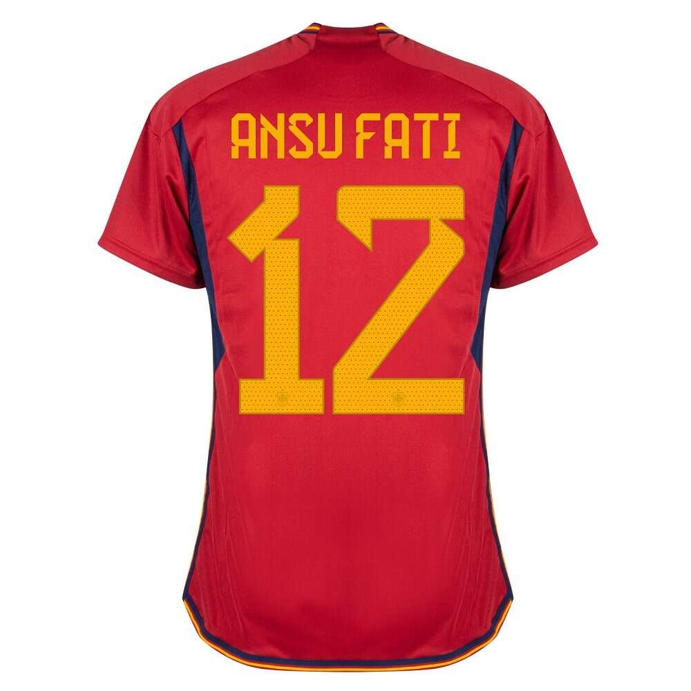 SPAIN HOME JERSEY WORLD CUP 2022 ANSU FATI