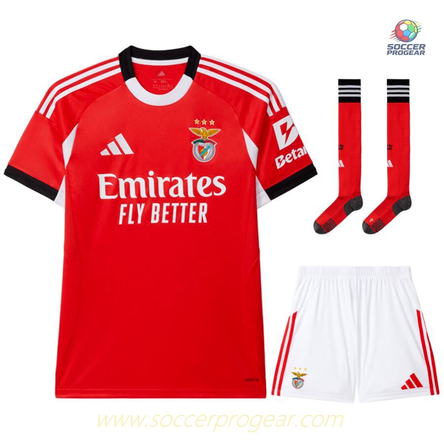 Benfica Kids Editionren's Home Team Jersey Team Jersey 2025-2026 Season