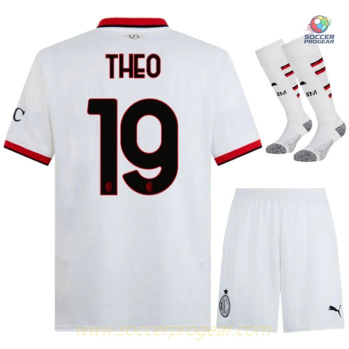 AC Milan Youthren's Soccer Uniform Away Football Jersey 2024/25 Collection Theo