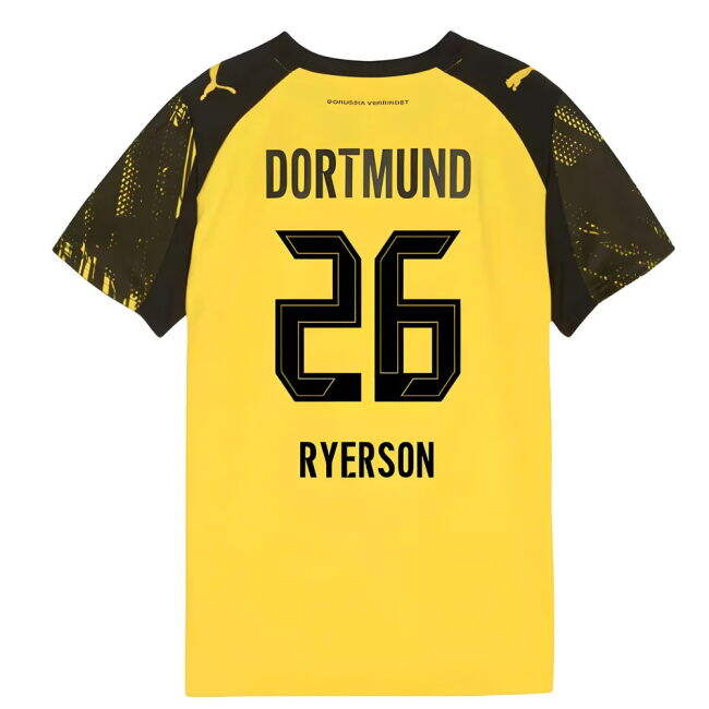 Kids 2025-2026 Borussia Dortmund Football Club Home Kit