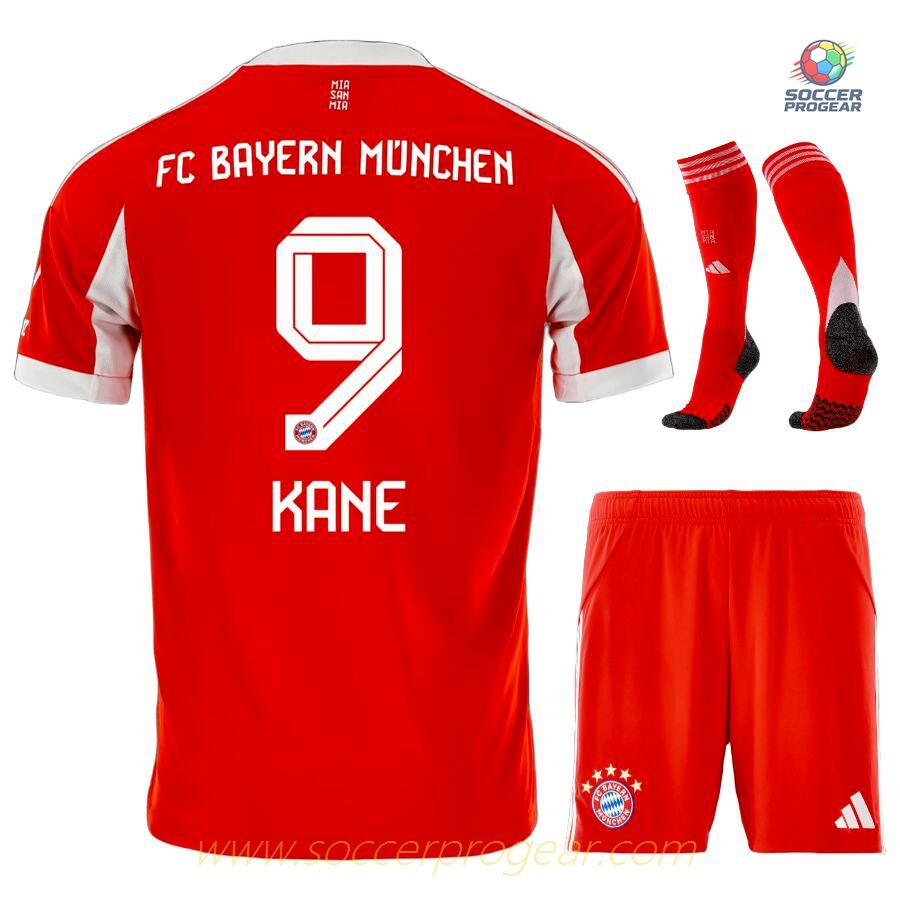 Bayern Munich Kids Editionren's Home Team Jersey Team Jersey 2025-26 Edition Kane