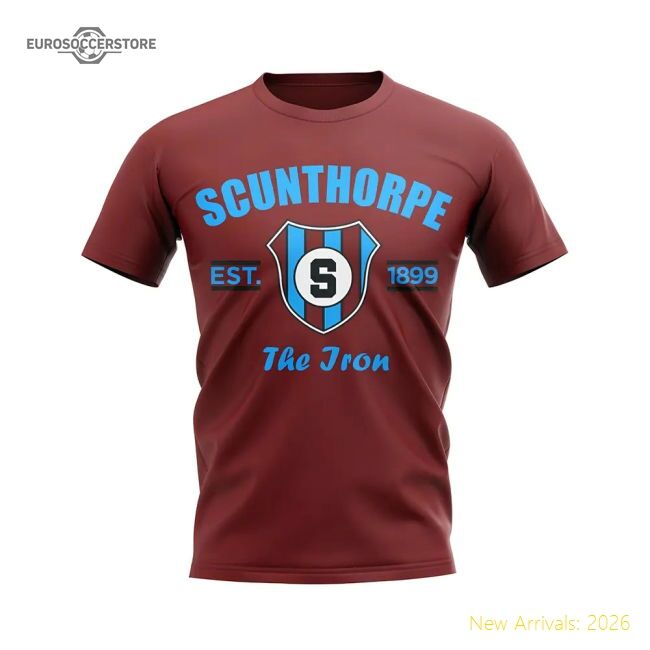 Authentic Scunthorpe Established Football T-shirt (maroon) - Premium