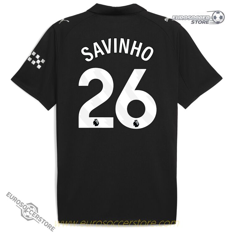 Away Jersey of Manchester City with SAVINHO 26 for the 25-26 season.