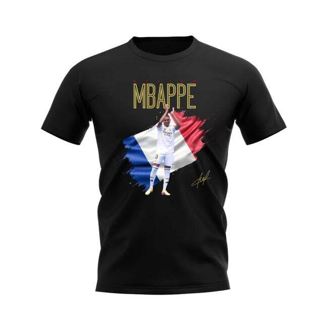 Kylian Mbappe Real Madrid Flag T-Shirt ( - Football - Authentic- ClubPride