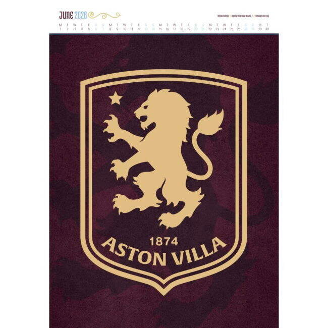 Aston Villa FC Deluxe Calendar 2026