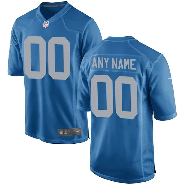 None Detroit Lions Game Jersey - Blue | NFL Player Jersey | NFL Footba