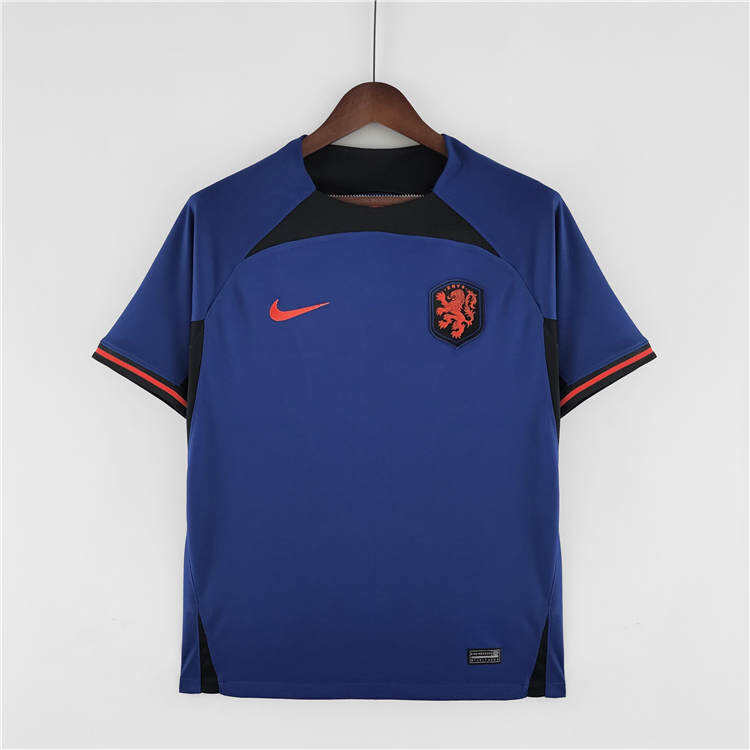 World Cup 2022 Netherlands Soccer Shirt Away Blue Football Shirt -