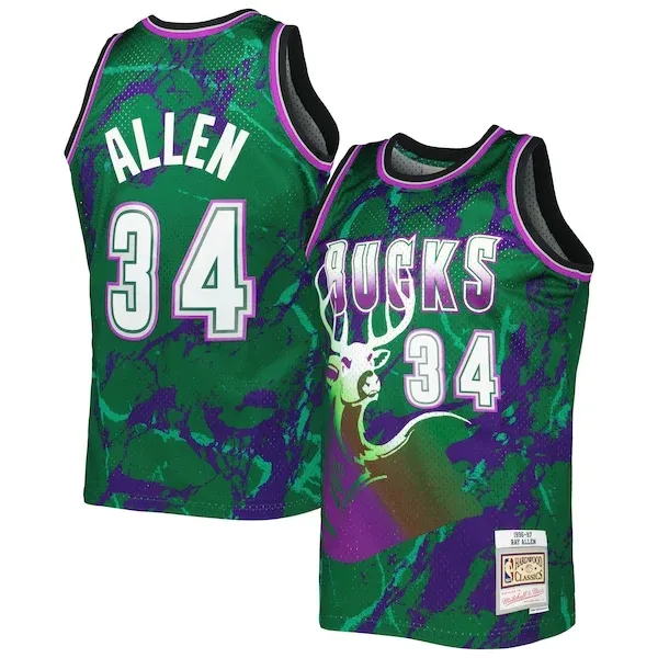 Ray Allen MIL Swingman Jersey - genuine NBA - Green basketball
