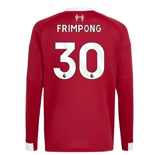 2025-2026 Liverpool Long Sleeve Home Shirt (Kids) (Frimpong 30)