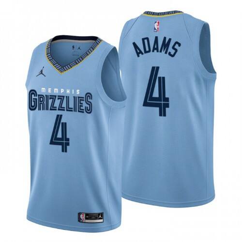 Nike Memphis Grizzlies #4 Steven Adams Mens 2022-23 Statement Edition NBA Jersey ¨C Blue Mens