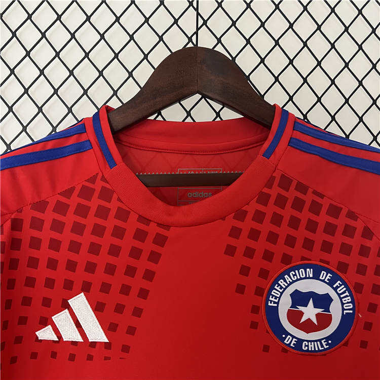 2024 Chile Home Red Soccer Jersey Football Shirt - Official Replica