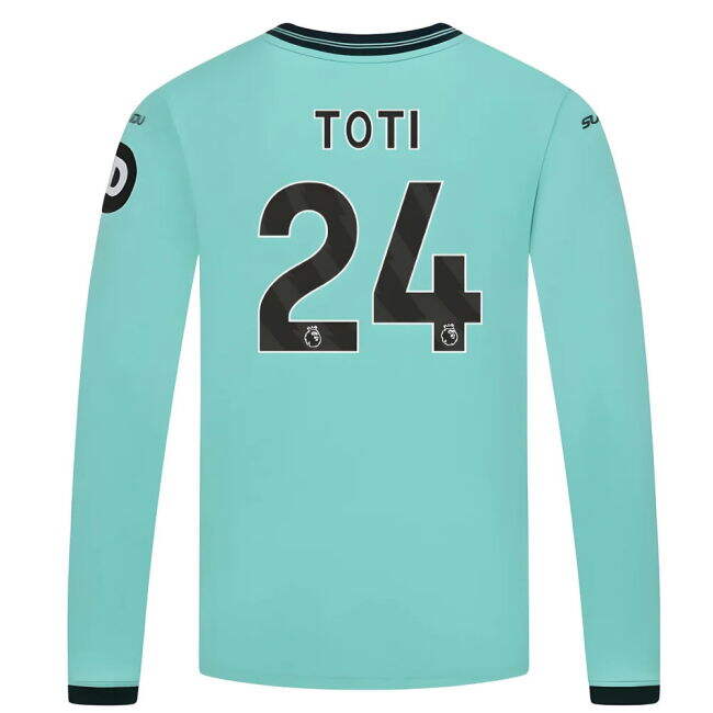 2025-2026 Wolves Long Sleeve Away Shirt (Kids) (Toti 24)