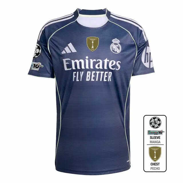 Real Madrid Away Soccer Jersey 2025/26 Authentic Kit