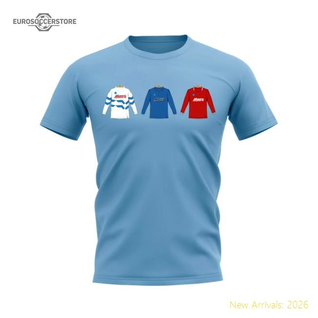 Premium Azzurri 1989-1990 Retro Shirt T-shirt (sky Blue)